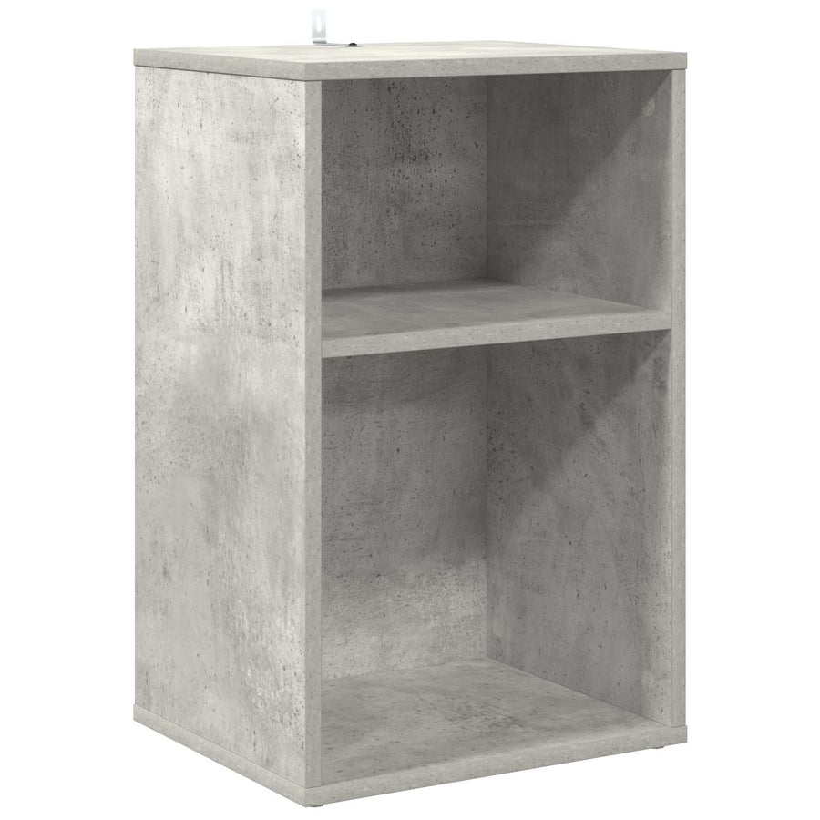 Platenkast Betongrijs 38 x 33 x 61 cm Bewerkt hout