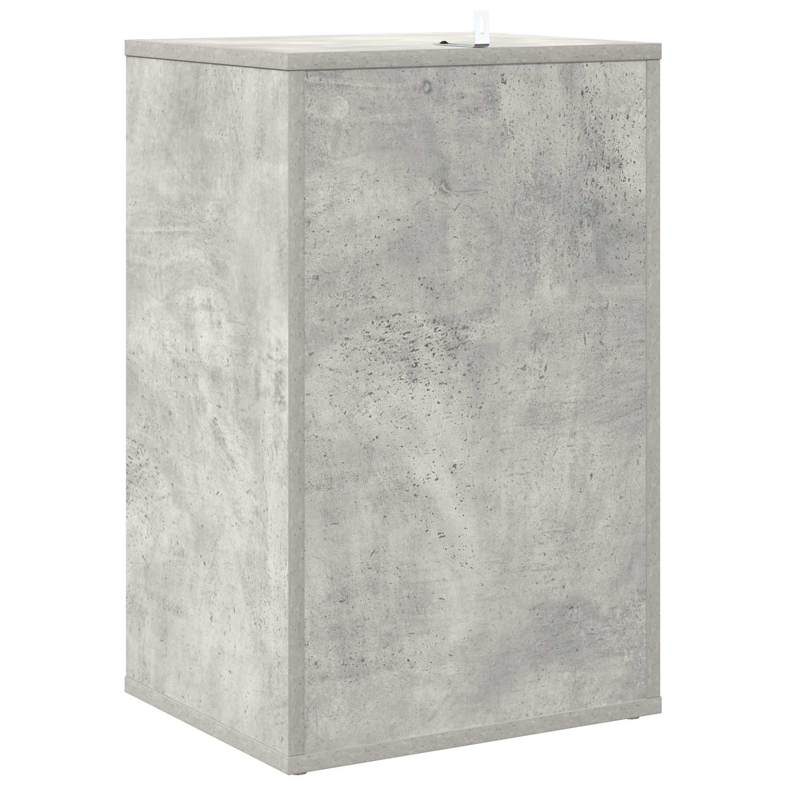 Platenkast Betongrijs 38 x 33 x 61 cm Bewerkt hout