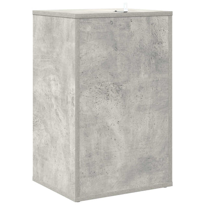 Platenkast Betongrijs 38 x 33 x 61 cm Bewerkt hout