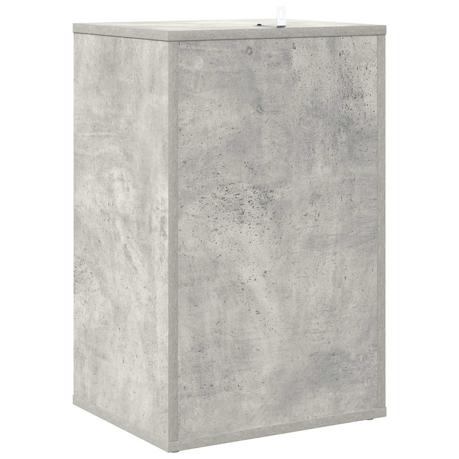 Platenkast Betongrijs 38 x 33 x 61 cm Bewerkt hout