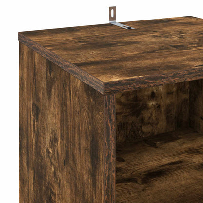 Platenkast Gerookt eiken 38 x 33 x 61 cm Bewerkt hout