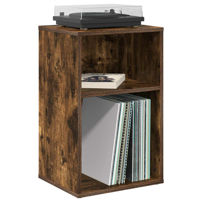 Platenkast Gerookt eiken 38 x 33 x 61 cm Bewerkt hout