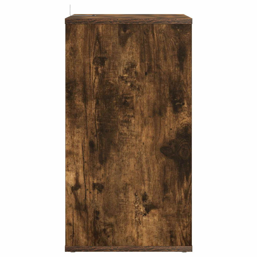 Platenkast Gerookt eiken 38 x 33 x 61 cm Bewerkt hout