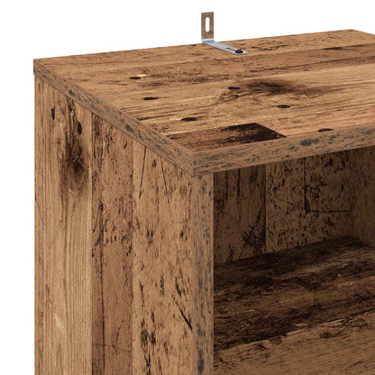 Platenkast Oud hout 38 x 33 x 61 cm Bewerkt hout