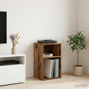 Platenkast bewerkt hout 38x33x61 cm