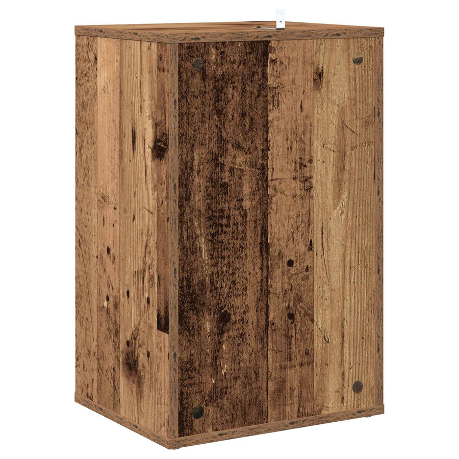 Platenkast Oud hout 38 x 33 x 61 cm Bewerkt hout
