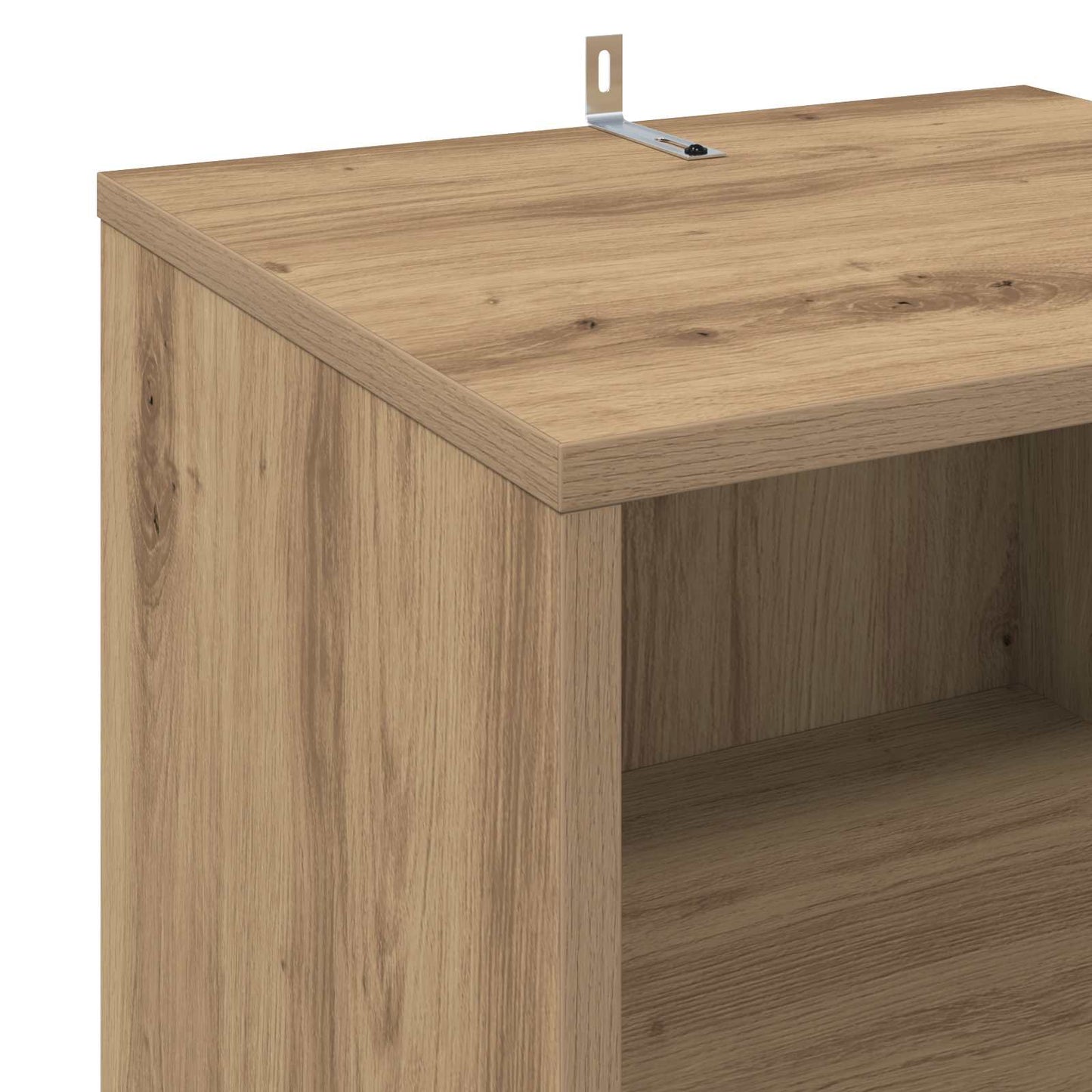 Platenkast Artisanaal eiken 38 x 33 x 61 cm Bewerkt hout