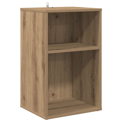 Platenkast Artisanaal eiken 38 x 33 x 61 cm Bewerkt hout