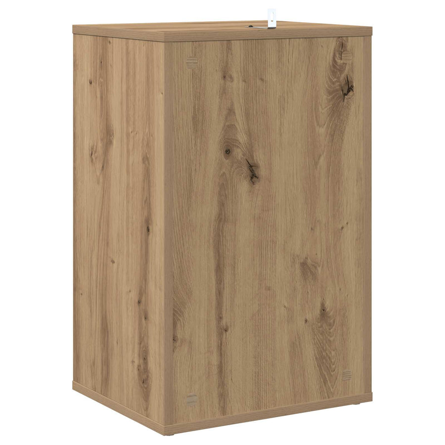 Platenkast Artisanaal eiken 38 x 33 x 61 cm Bewerkt hout