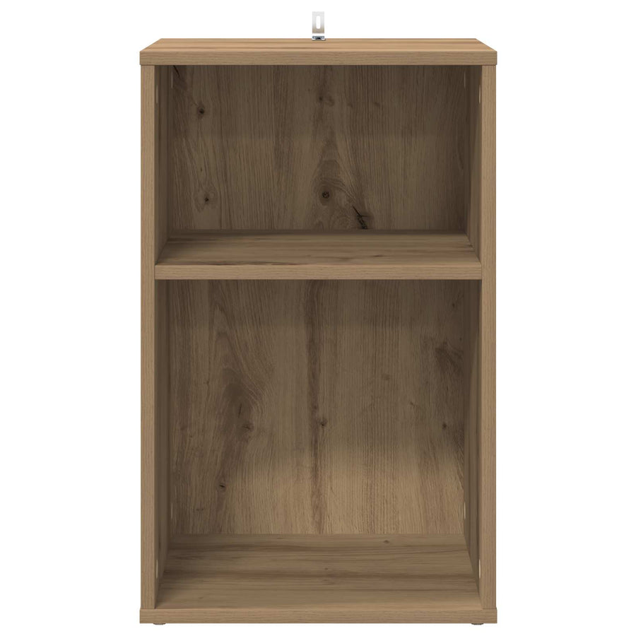 Platenkast Artisanaal eiken 38 x 33 x 61 cm Bewerkt hout