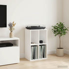 Platenkast wit 44,5x36,5x74,5 cm bewerkt hout