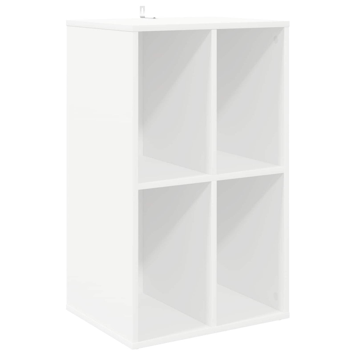 Platenkast Wit 44,5 x 36,5 x 74,5 cm Bewerkt hout