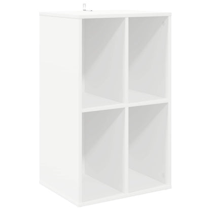 Platenkast Wit 44,5 x 36,5 x 74,5 cm Bewerkt hout