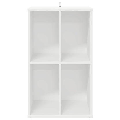 Platenkast Wit 44,5 x 36,5 x 74,5 cm Bewerkt hout