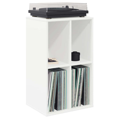 Platenkast Wit 44,5 x 36,5 x 74,5 cm Bewerkt hout