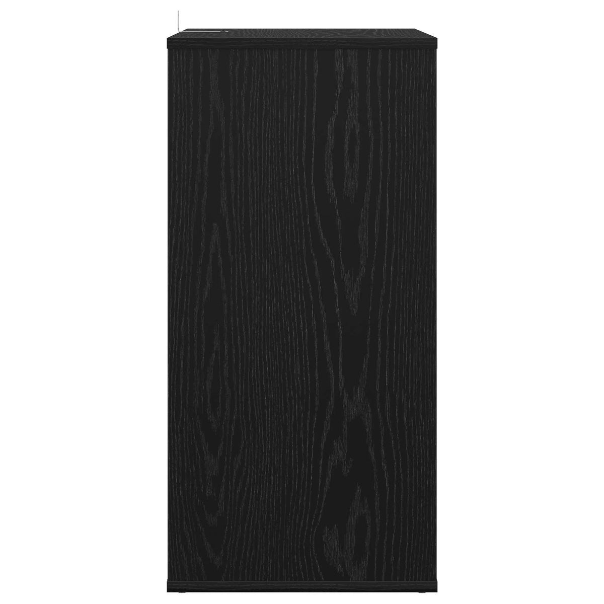 Platenkast Zwart eiken 44,5 x 36,5 x 74,5 cm Bewerkt hout