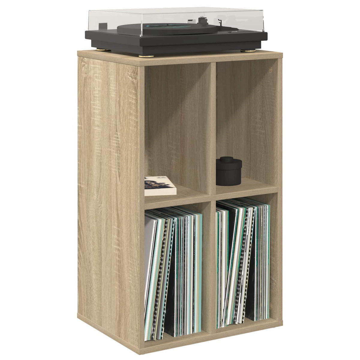 Platenkast Sonoma Eiken 44,5 x 36,5 x 74,5 cm Bewerkt hout
