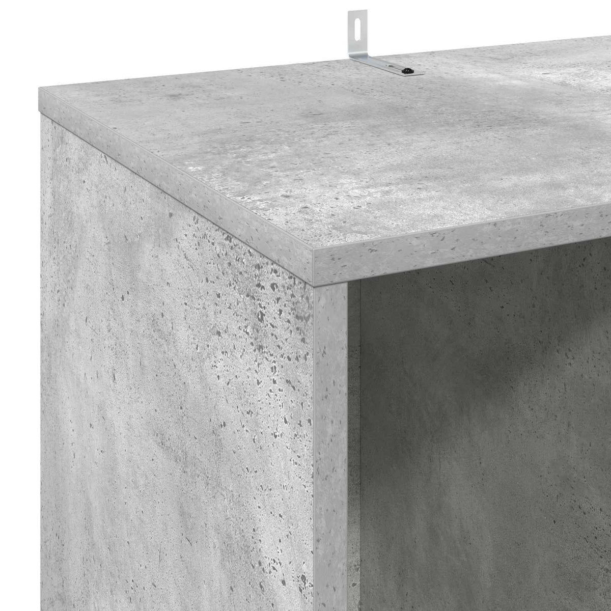 Platenkast Betongrijs 44,5 x 36,5 x 74,5 cm Bewerkt hout