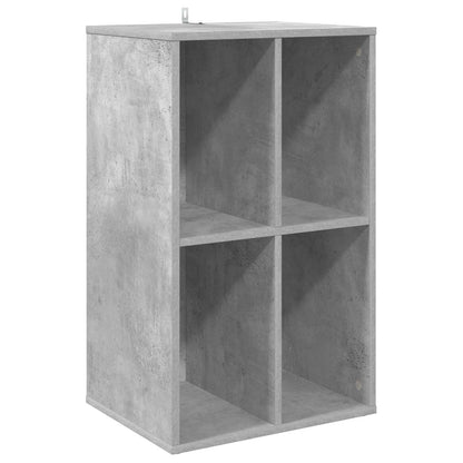 Platenkast Betongrijs 44,5 x 36,5 x 74,5 cm Bewerkt hout