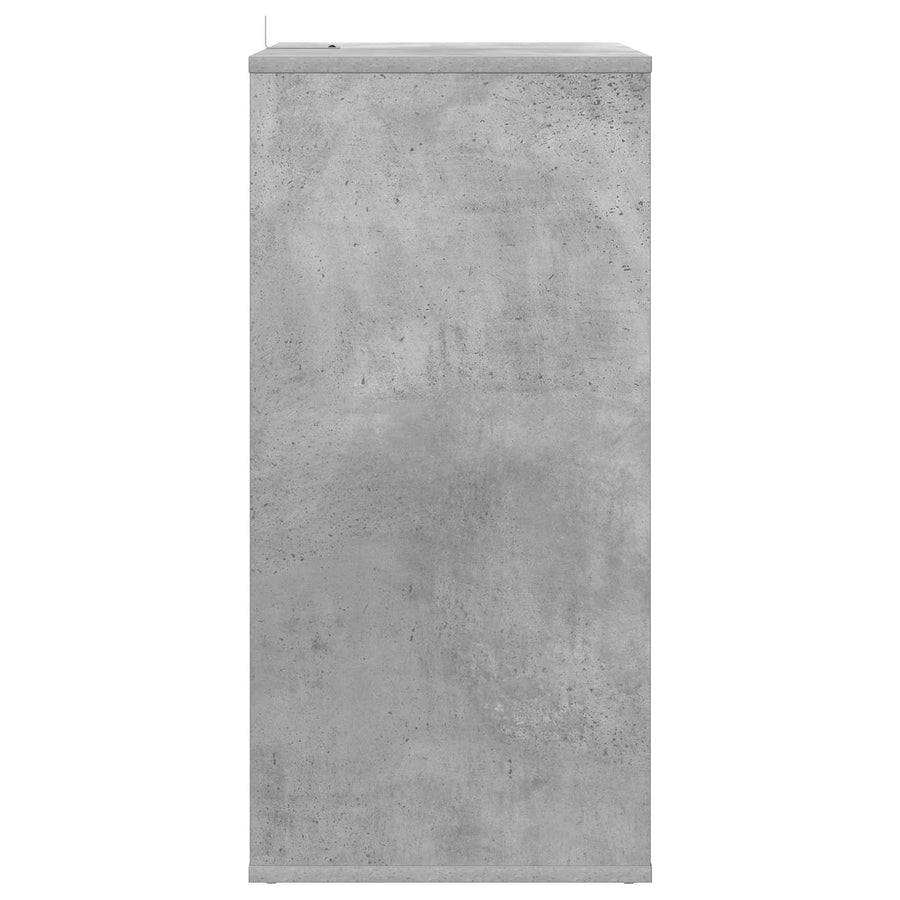 Platenkast Betongrijs 44,5 x 36,5 x 74,5 cm Bewerkt hout
