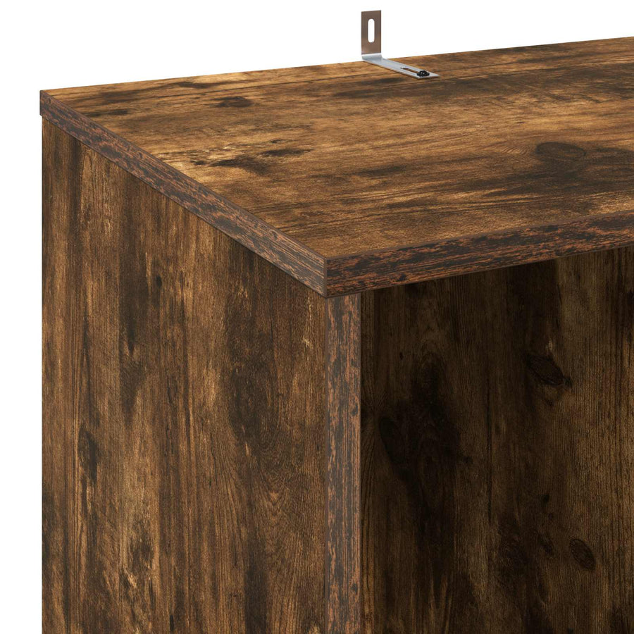 Platenkast Gerookt eiken 44,5 x 36,5 x 74,5 cm Bewerkt hout