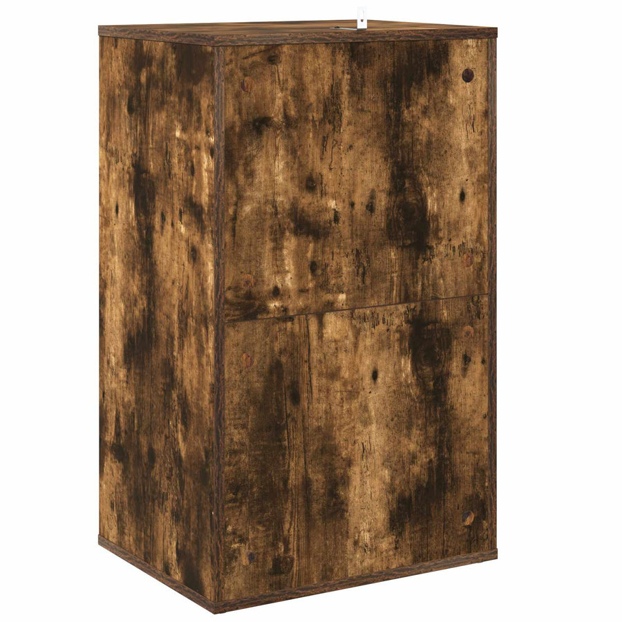 Platenkast Gerookt eiken 44,5 x 36,5 x 74,5 cm Bewerkt hout