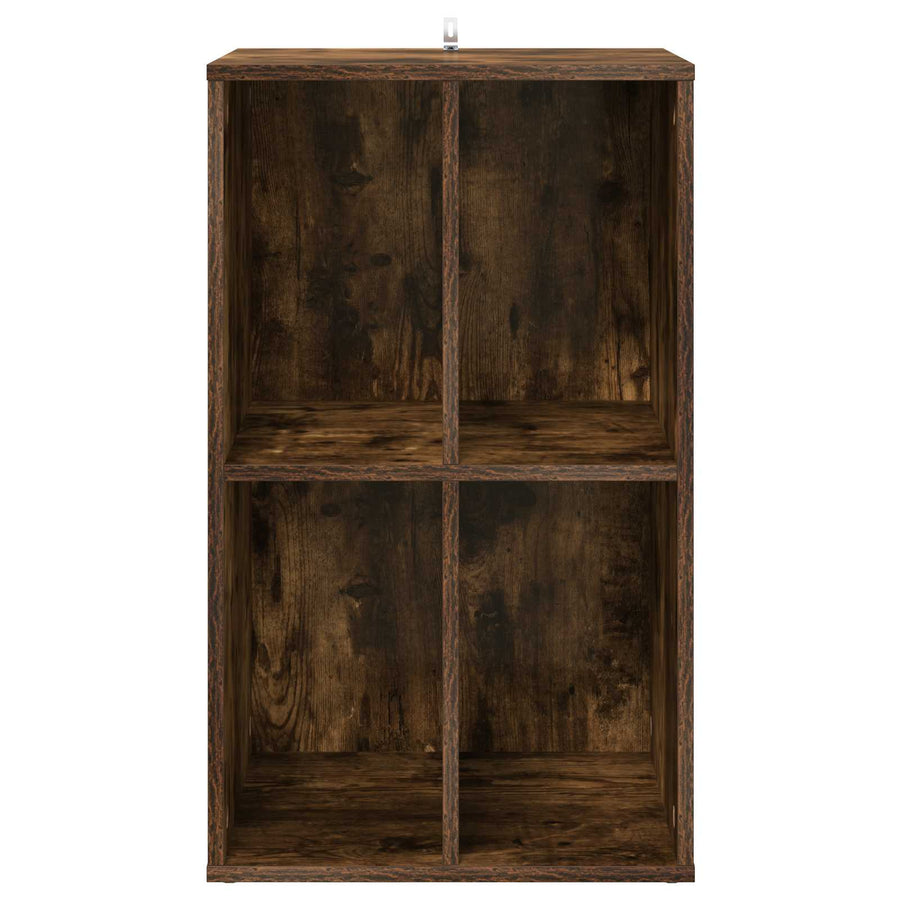 Platenkast Gerookt eiken 44,5 x 36,5 x 74,5 cm Bewerkt hout
