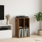 Platenkast 44,5x36,5x74,5 cm eikenhout bewerkt hout