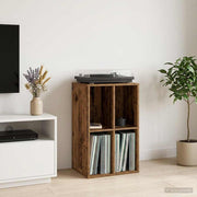 Platenkast 44,5x36,5x74,5 cm eikenhout bewerkt hout