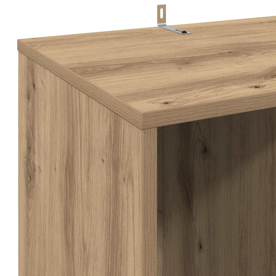 Platenkast Artisanaal eiken 44,5 x 36,5 x 74,5 cm Bewerkt hout