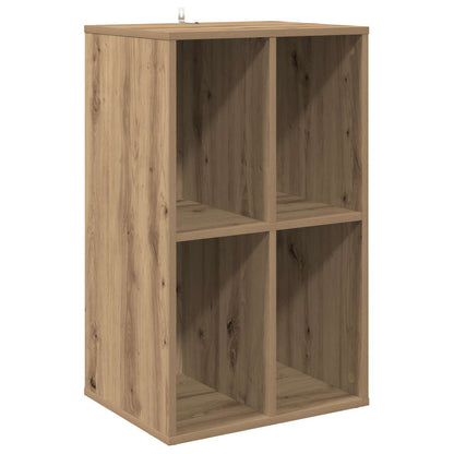 Platenkast Artisanaal eiken 44,5 x 36,5 x 74,5 cm Bewerkt hout