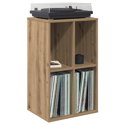 Platenkast Artisanaal eiken 44,5 x 36,5 x 74,5 cm Bewerkt hout