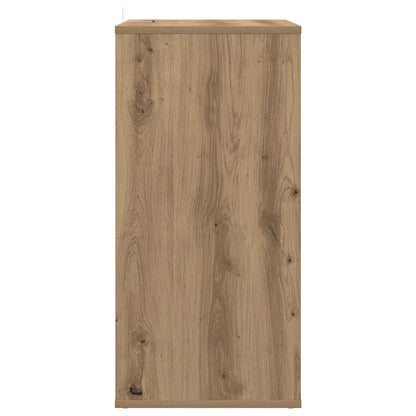 Platenkast Artisanaal eiken 44,5 x 36,5 x 74,5 cm Bewerkt hout