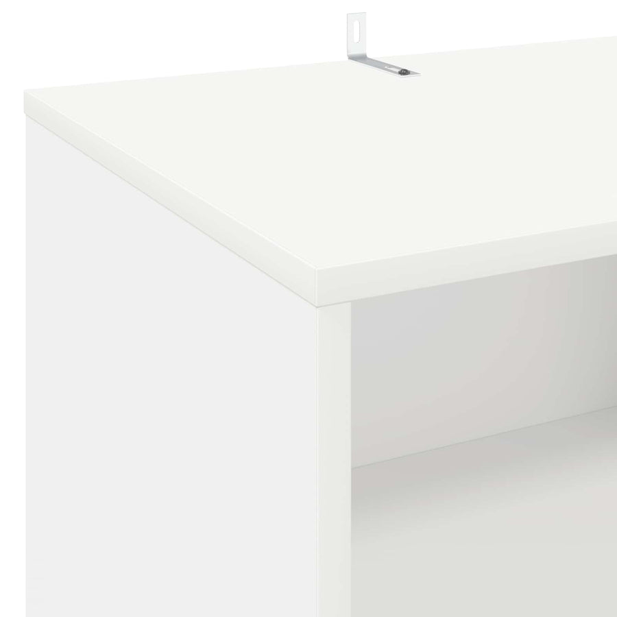 Draaitafelstand Wit 47 x 39,5 x 74,5 cm Bewerkt hout