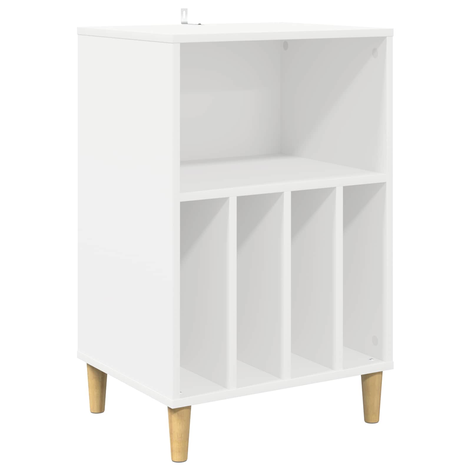 Draaitafelstand Wit 47 x 39,5 x 74,5 cm Bewerkt hout
