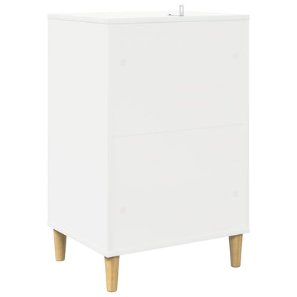Draaitafelstand Wit 47 x 39,5 x 74,5 cm Bewerkt hout