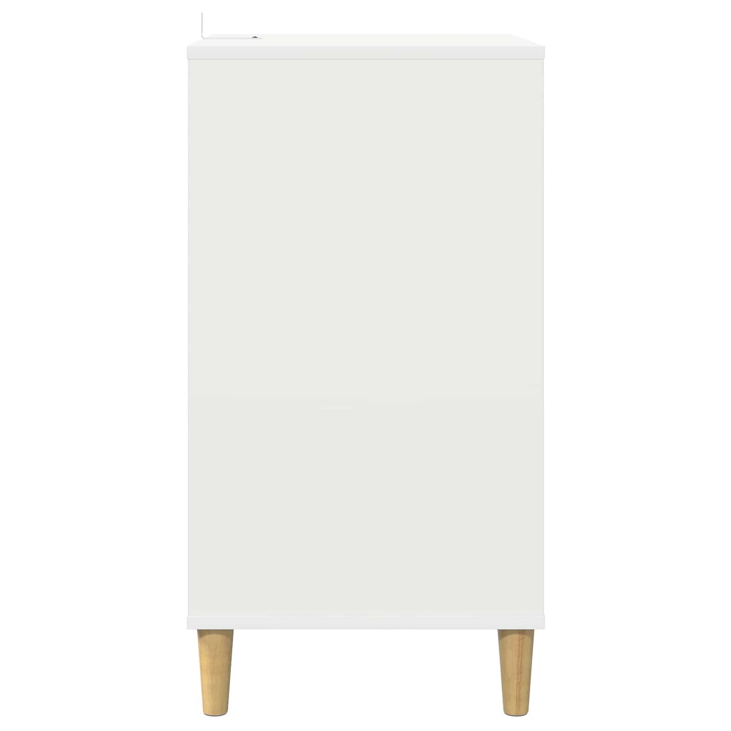 Draaitafelstand Wit 47 x 39,5 x 74,5 cm Bewerkt hout