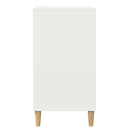 Draaitafelstand Wit 47 x 39,5 x 74,5 cm Bewerkt hout