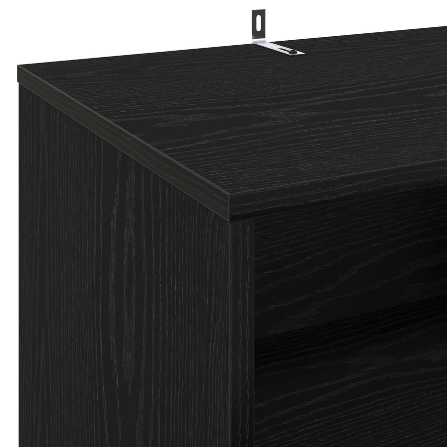 Draaitafelstand Zwart eiken 47 x 39,5 x 74,5 cm Bewerkt hout