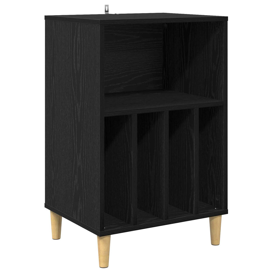 Draaitafelstand Zwart eiken 47 x 39,5 x 74,5 cm Bewerkt hout