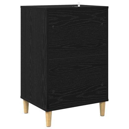 Draaitafelstand Zwart eiken 47 x 39,5 x 74,5 cm Bewerkt hout