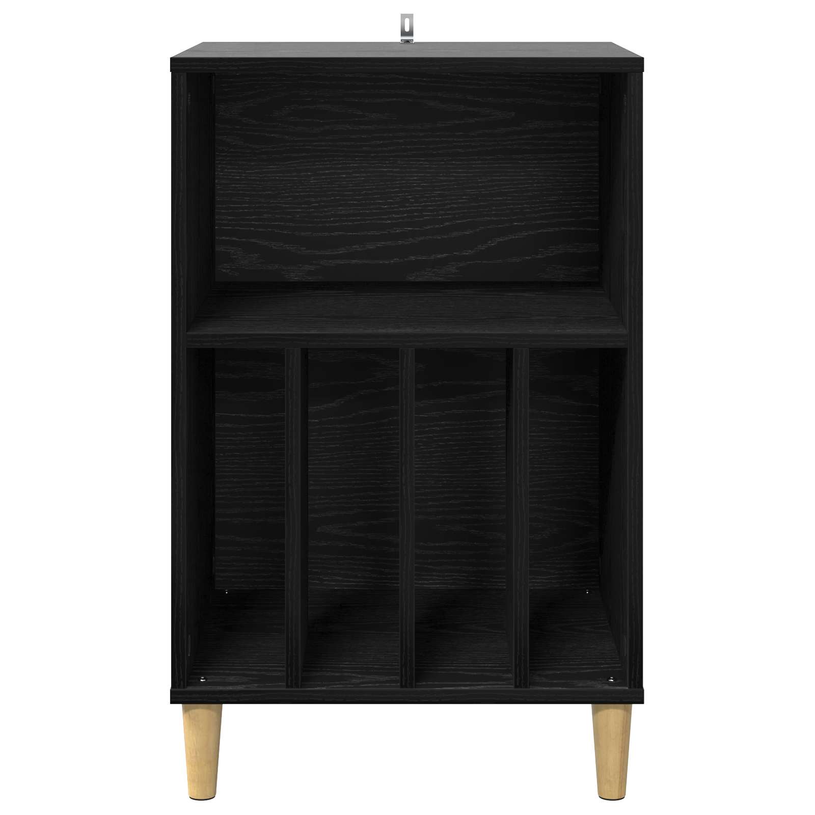 Draaitafelstand Zwart eiken 47 x 39,5 x 74,5 cm Bewerkt hout