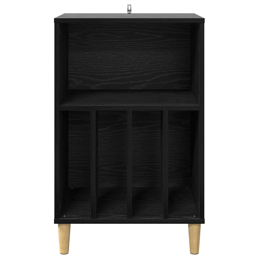 Draaitafelstand Zwart eiken 47 x 39,5 x 74,5 cm Bewerkt hout