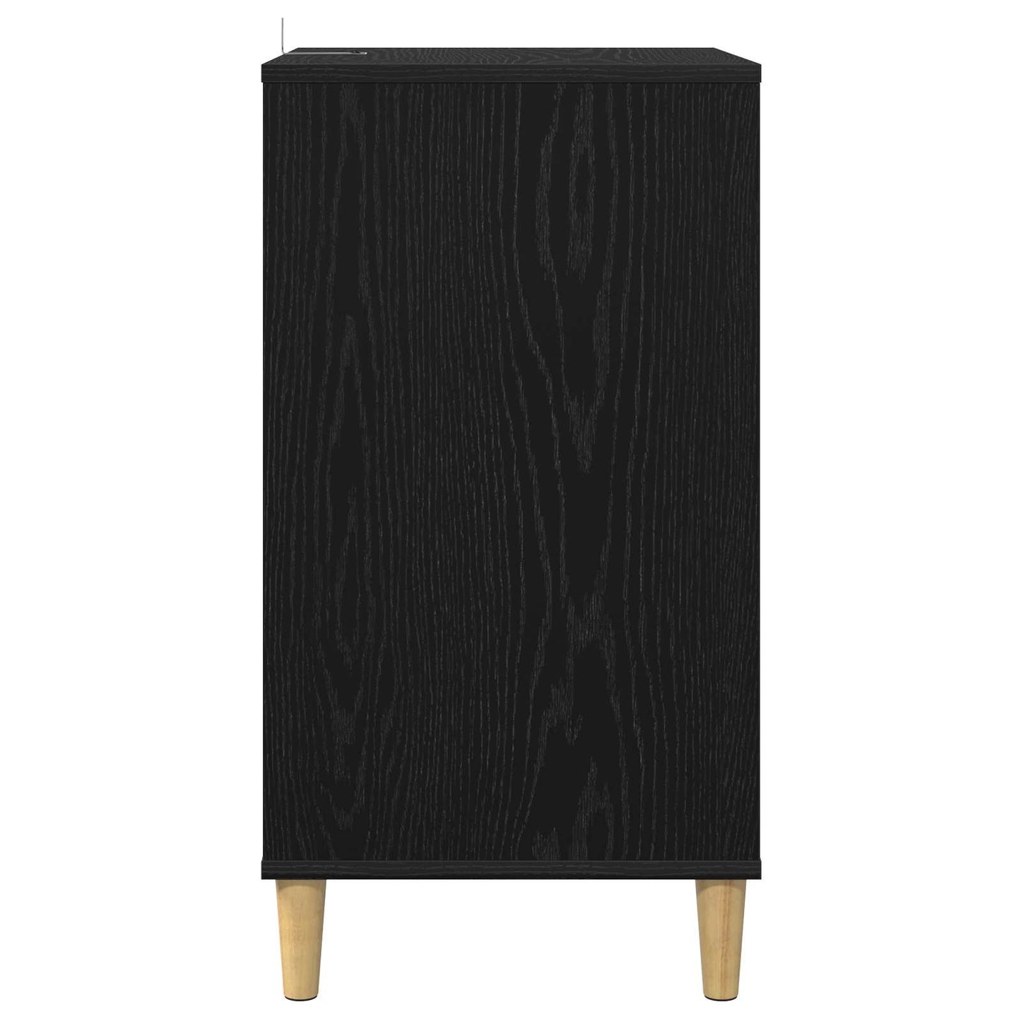 Draaitafelstand Zwart eiken 47 x 39,5 x 74,5 cm Bewerkt hout