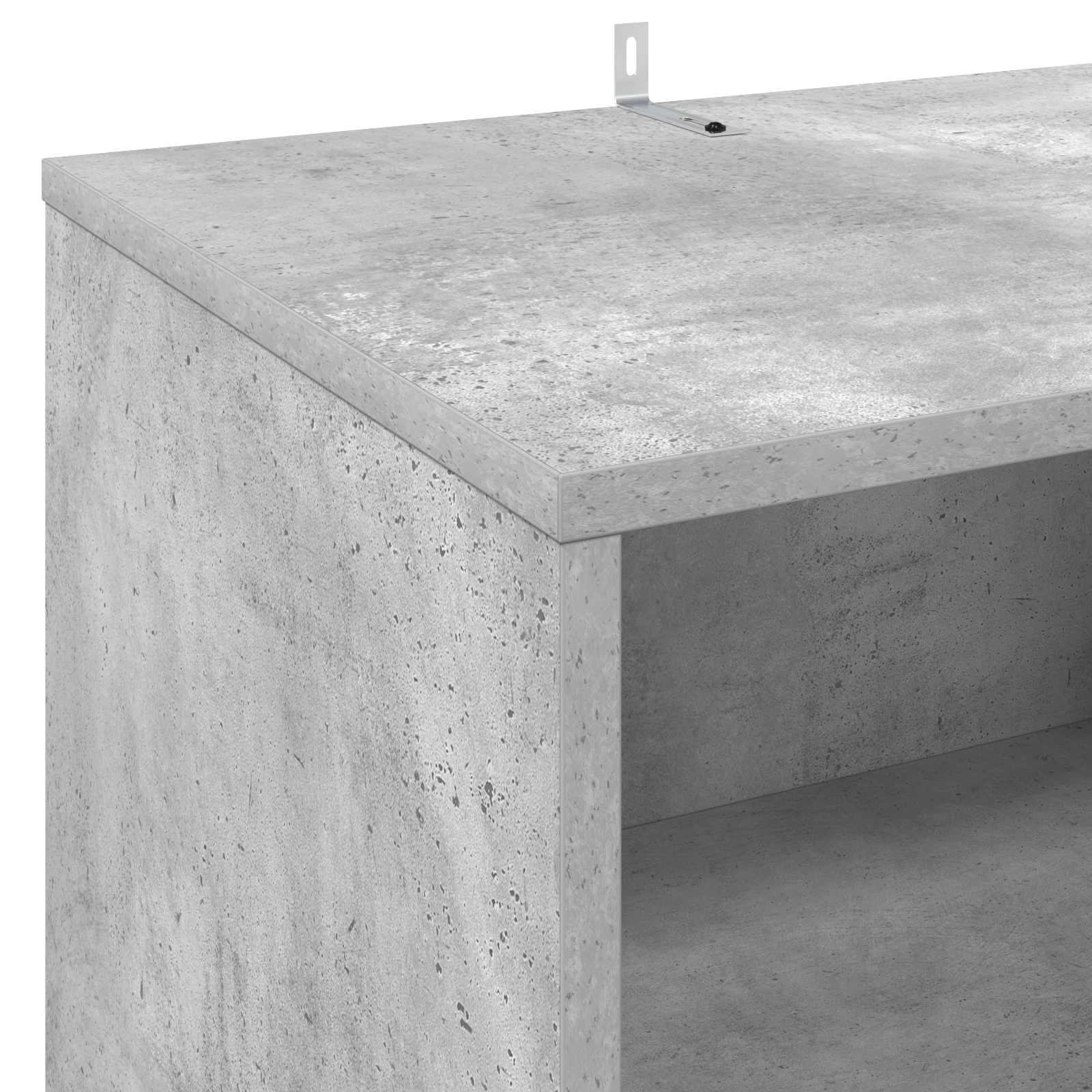 Draaitafelstand Betongrijs 47 x 39,5 x 74,5 cm Bewerkt hout