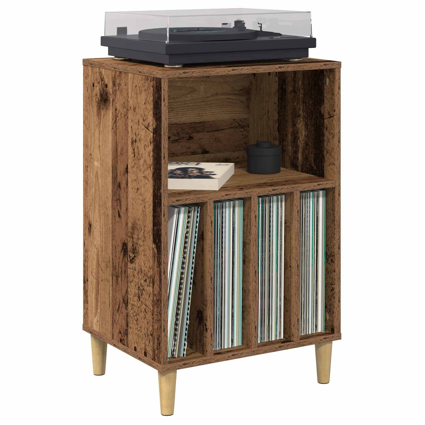 Draaitafelstand Eikenhout 47 x 39,5 x 74,5 cm Bewerkt hout