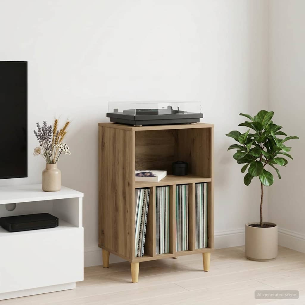 Draaitafelstand Artisanaal eiken 47 x 39,5 x 74,5 cm