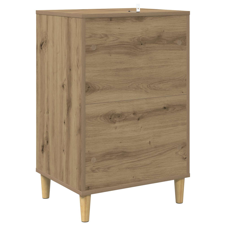 Draaitafelstand Artisanaal eiken 47 x 39,5 x 74,5 cm