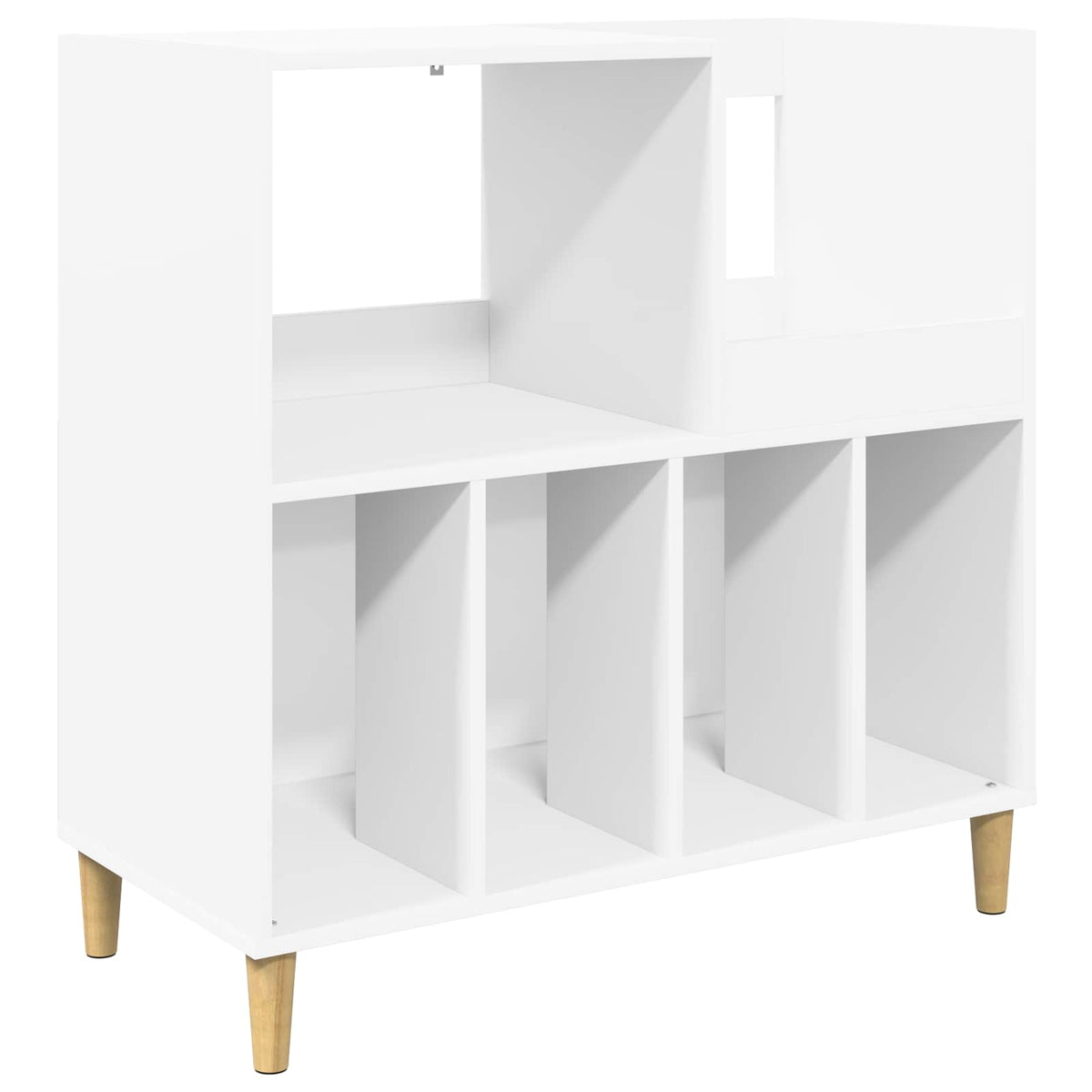 Platenspeler Steun Wit 82 x 39,5 x 82,5 cm Bewerkt hout