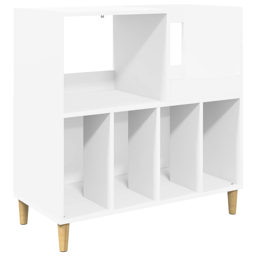 Platenspeler Steun Wit 82 x 39,5 x 82,5 cm Bewerkt hout
